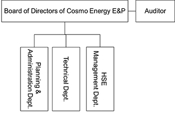 Organization and governance system of Cosmo Energy Holdings Co.,Ltd