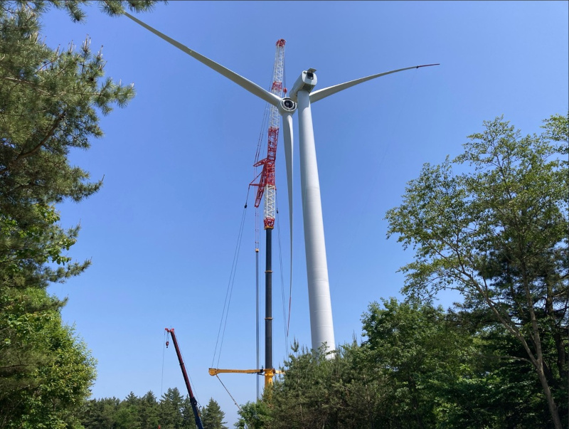 Construction site of New Mutsu-Ogawara Wind Farm